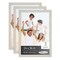 Pack of 3 White Washed Picture Frames | Solid Wood | UV-Resistant Acrylic | Easy Gallery Wall Setup